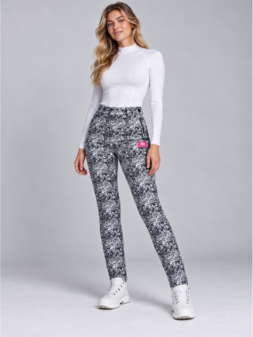 NWT ASOS 4505 Ski Snow Leopard Print Skinny Stirrup Pants Womens 10